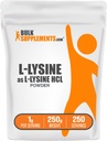 BulkSupplements.com L-Lysine Powder - Lysine Supplement, Essential Amino Acid, for Immuuni Support - Gluteeniton, 1g per tarjoilu, 250g (8,8 oz) (pakkaus 1)