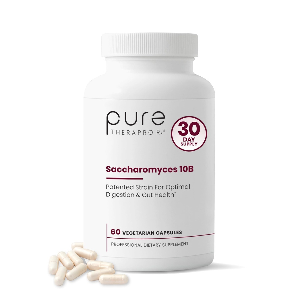 Saccharomyces Boulardii Probiootit 10 miljardia PMY - Made in USA  I-3799 Probiootit miehille ja naisille Pure TheraPro Rx - 60 kapselia