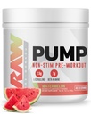 RAW Pump Stim Free Pre Workout (Watermelon) - Icke-stimulerande Pre Workout Supplement Powder Nitric Oxide Booster - Pre Workout Supplements Drink för under träning - 40 portioner