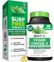 Zenwise Health Vegan Omega 3 täydennysosa - Burpless Omega 3 täydennysosa DHA, EPA & DPA rasvahapot Immuno Health - Fish Oil Vaihtoehto kestävästi peräisin Marine Algae Oil - 48 Softgels