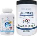 Eniva L-glutamiinijauhe, 1,1-Pound ja Omega-3 Fish Oil (60 kapselia)