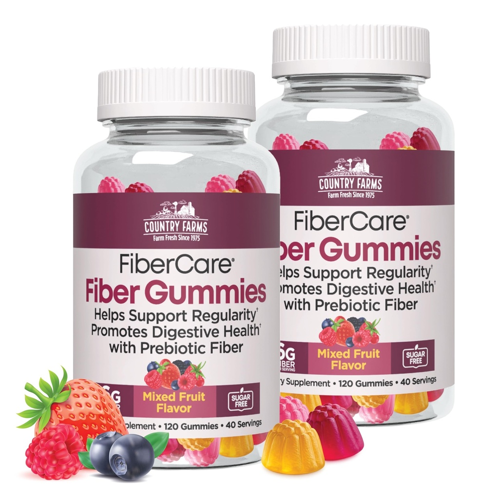 Maa Farms Kuitu Hoito Prebiootti Gummies, 6g kuitua per tarjoilu, FOS Beets, Ruoansulatusterveys, Tukee Säännöllisyys, Mixed hedelmät maku