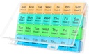 Stor månatliga piller Organizer 28 Dag Medication Organizer Storage by Week,Extra Stora Compartments Dust-Proof Pill Case Medication Reminder Travel Container för vitaminer / fiskolja / tillägg