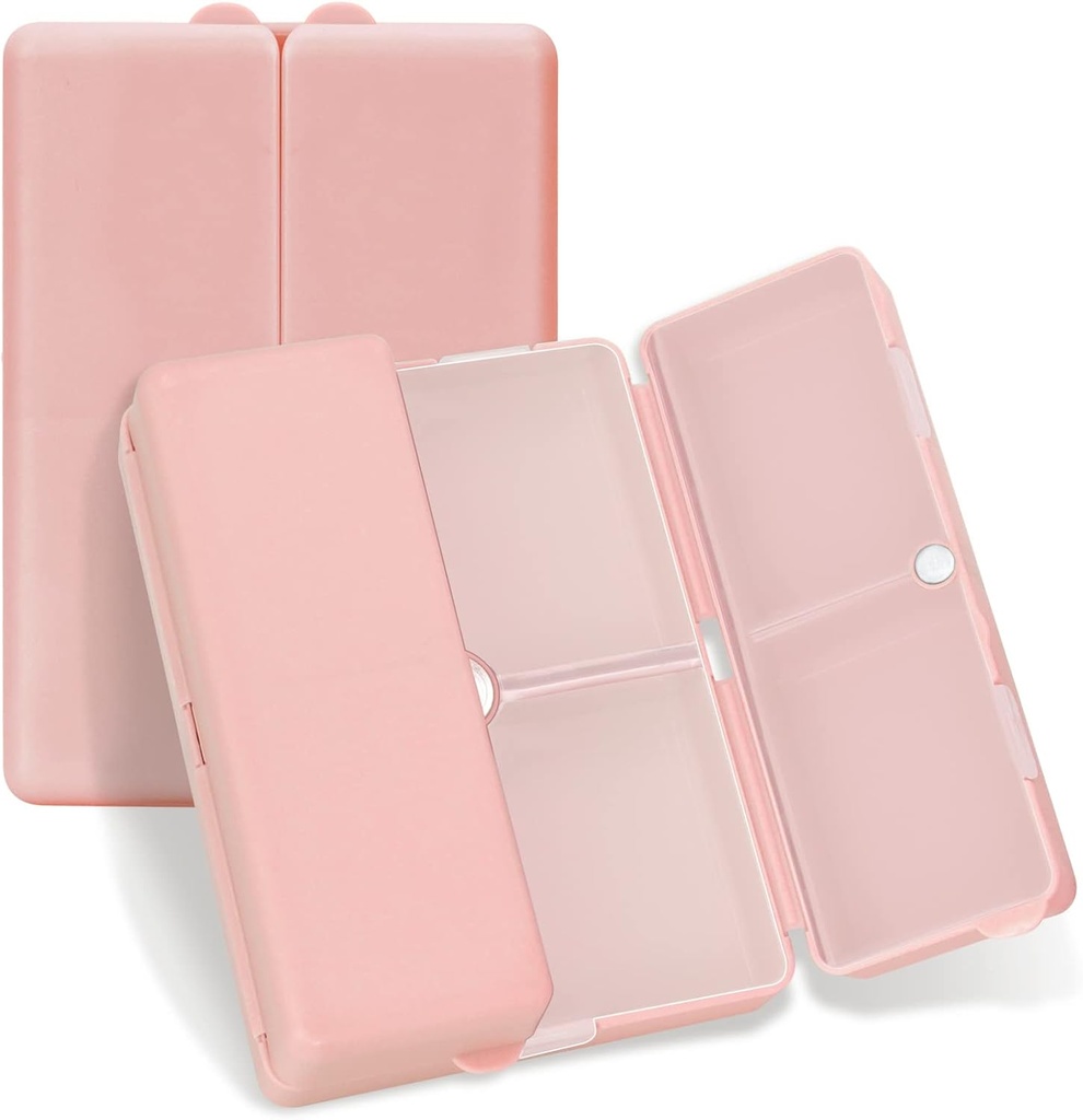 FYY Daily Pill Organizer,7 Osat Kannettava matka pilleri tapauksessa [Folding Design] Pillerilaatikko kukkaro tasku Hold vitamiineja, Cod Liver Oil, täydentää ja lääke-Rosegold