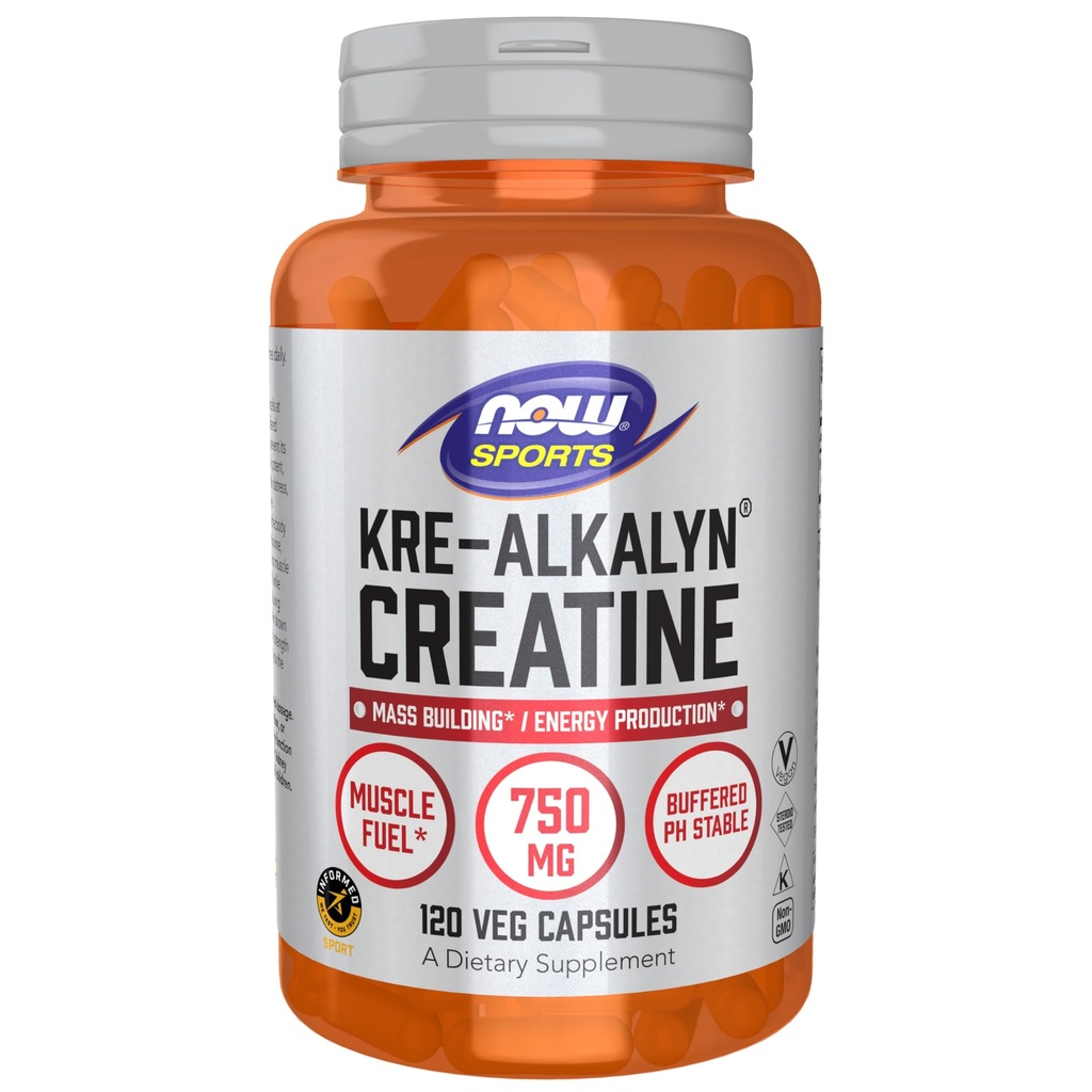 NYT Foods Sports Nutrition, Kre-Alkalyn Creatine 750 mg, Mass Building*/Energy Production*, 120 Veg kapselia