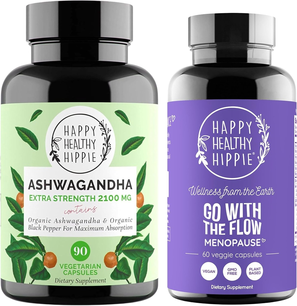 Happy Healthy Hippi Go kanssa Flow Menopause Tuki & Organic Ashwagandha
