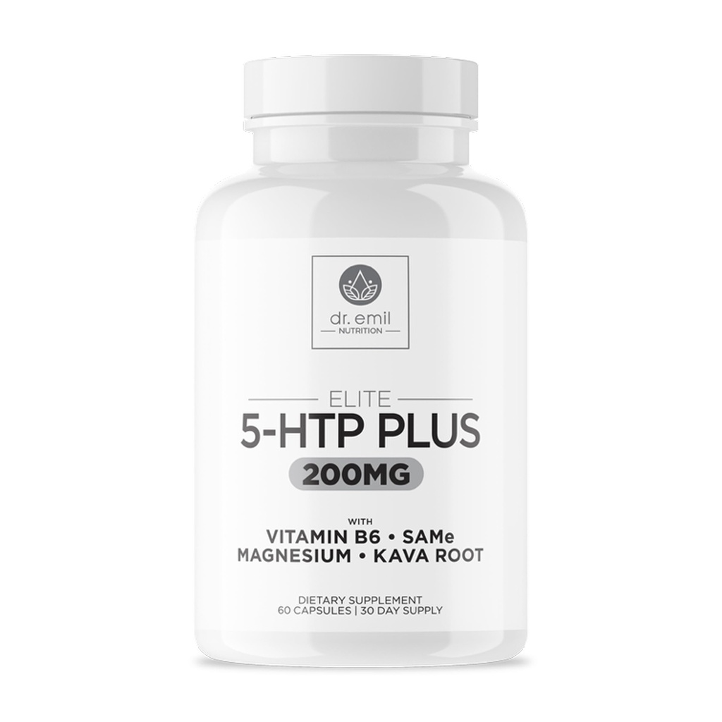 200 MG 5- HTP Elite Kava Root Extract, magnesium & SAM-e säilyttää normaali terve uni & luoda aisti hyvinvointia - 5HTP täydentää B6-60 kapselia, 30 tarjoilua