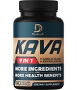 Kava Kava Kava Capsules - 3 månaders leverans - 9 örter med Ginkgo Biloba, Ashwagandha Root, Andean Cocoa, Graviola Leaf, Chamomile, Valerian, Lemon Balm & Skullcap - Support Mood & Immune - 90 piller