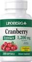 Lindberg Cranberry Pills för kvinnor | 1200mg | 200 Softgels | Traditionell ört | Extrakt Supplement | Non-GMO, Gluten Free