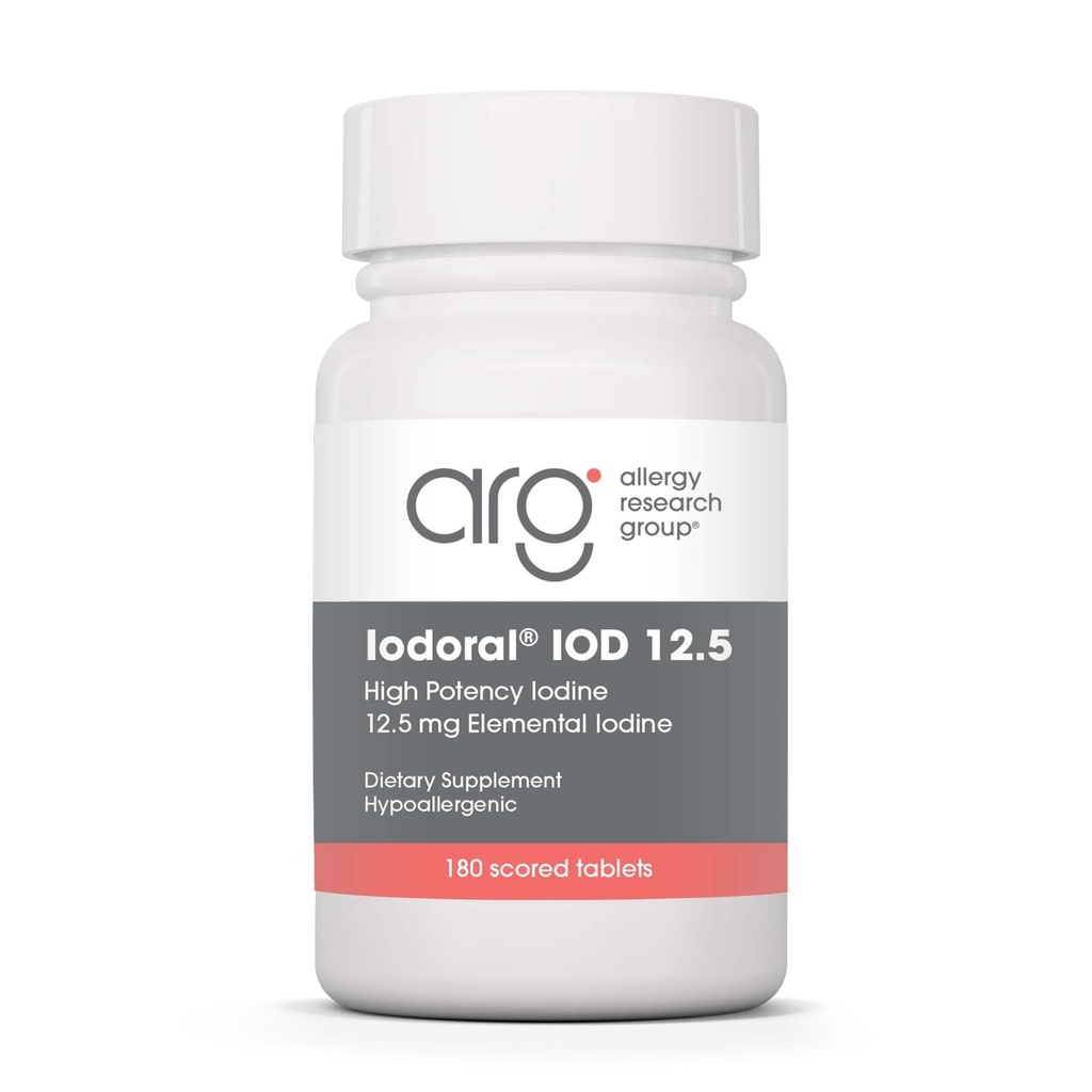 Optimox Iodoral 12,5 mg Tillägg - jodtillskott, sköldkörtelstöd för kvinnor och män, lugol lösning piller, kaliumjodid tabletter, daglig mineralkomplex - 180 greve