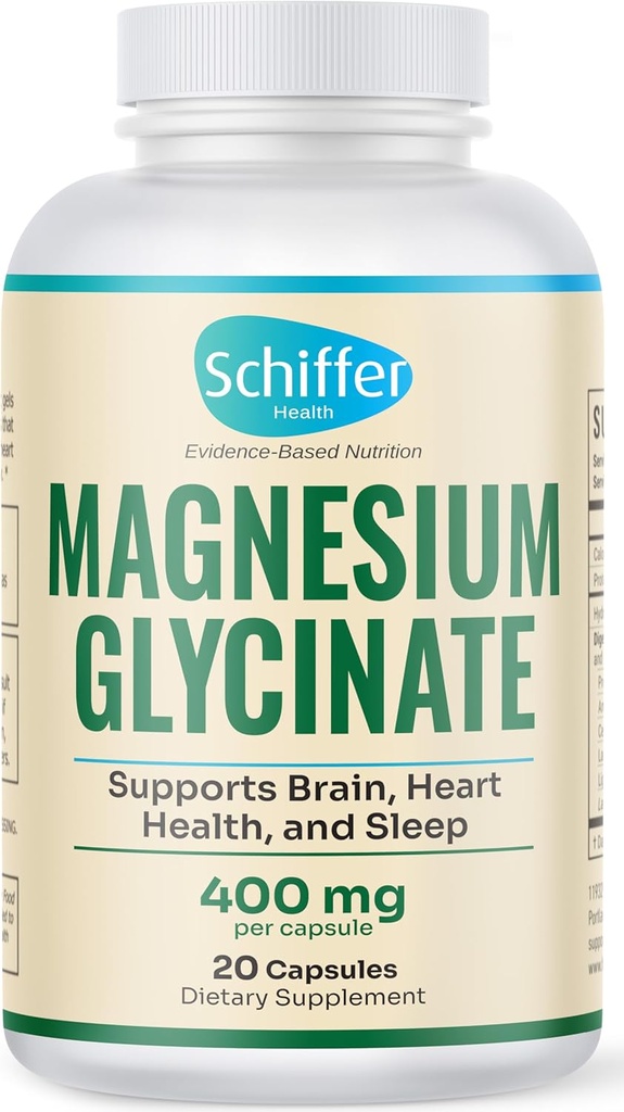 Magnesium Glycinate 400 mg, 20 kapselia
