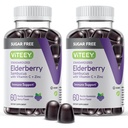 VITEEY Sambucus Elderberry Gummies for Aikuinen & Teini + Sinkki & C-vitamiini - Sokeriton - Immuunituki & Booster Herbal Supplement - Vegaani, Gluteeniton, Liivate, GMO-vapaa, pureskeltava Berry Flavored