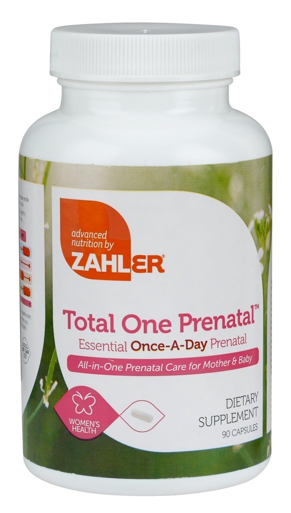 Zahler - Yhteensä yksi prenataali vitamiineja naisille (90 kreivi) Päivittäin Multivitamiini prenataalit foolihappo, rauta, sinkki & 19 Muut olennaiset vitamiinit & mineraalit - Kosher Prenataali monivitamiini kapselit