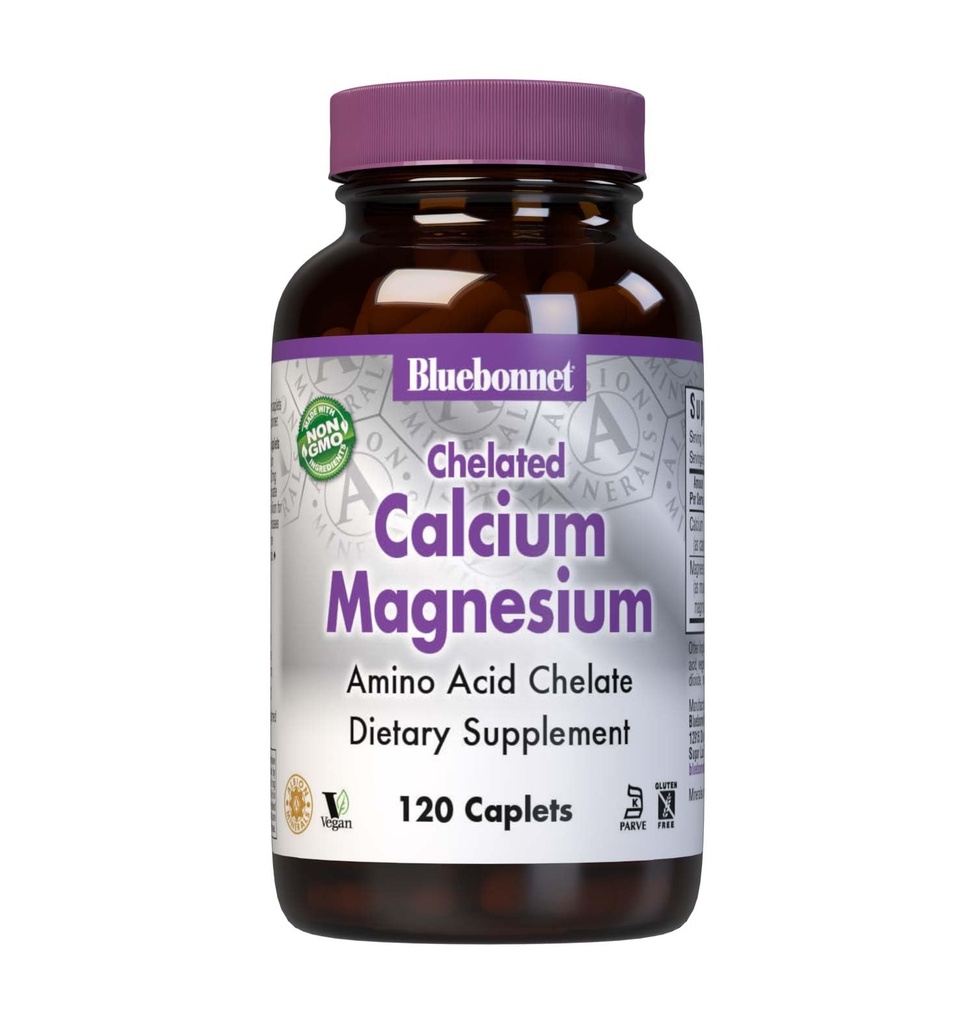 BlueBonnet Albion Kelatoitu kalsium Magnesium Kapselit, 120