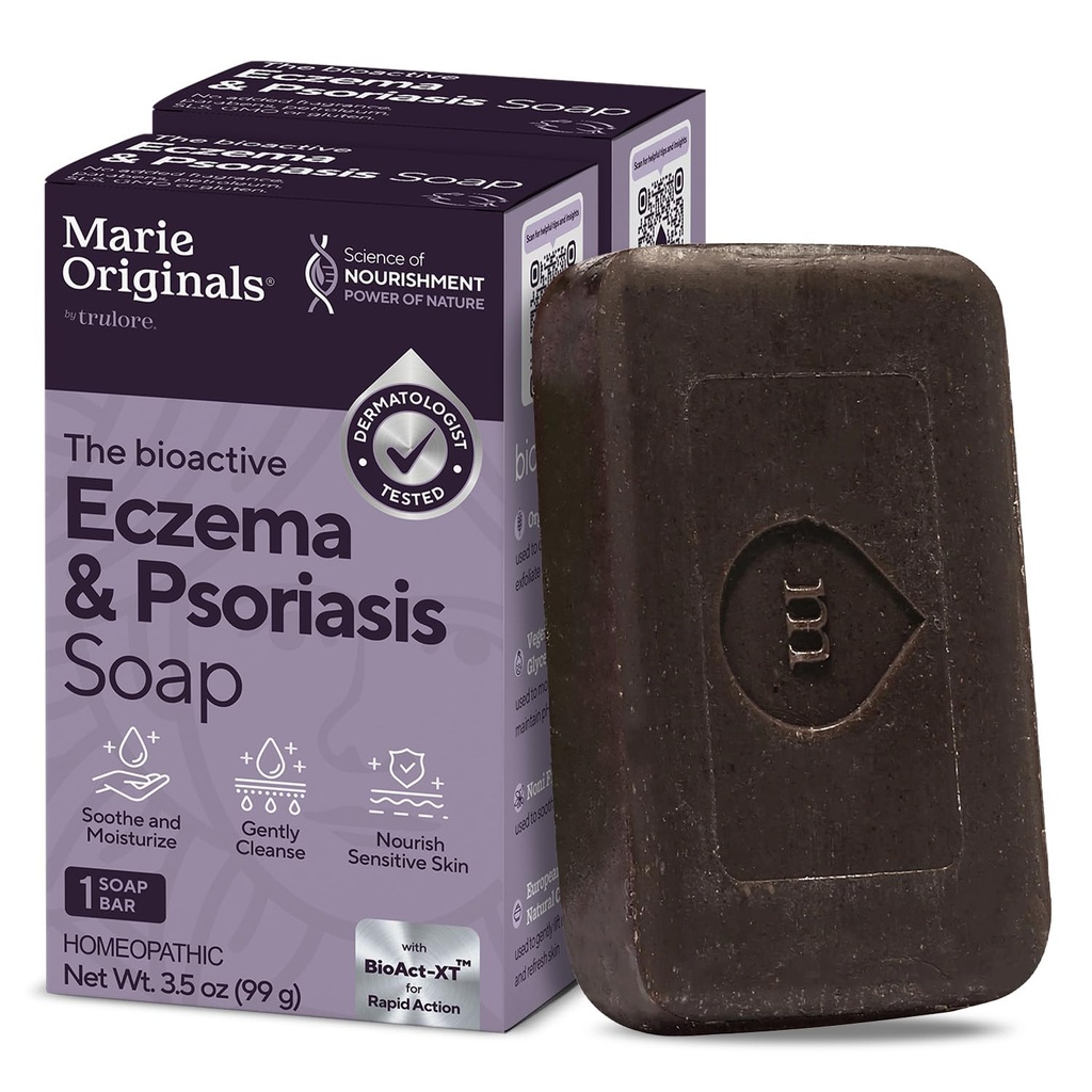 Marie Originals Ekseema Kasvojen saippua Body Wash Bar Kaikki luonnollinen psoriaasi, dermatiitti Hoito kuiva kutiava hilseilevä ihon helpotus .