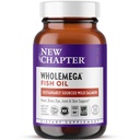 Uusi luku Wholemega Fish Oil Supplement - 2000mg per Serving, kliinisesti todistettu Wild Alaskan Salmon Oil Omega-3 + D3-vitamiini + Astaksantiini, 120 Softgels