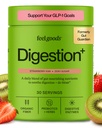 Feel Goods Gut Guardian, Organic Fiber, Probiootti & Prebioottijauhe, sokeriton, Yrtit bloat, Gut Health Support, Ruoansulatusterveys miesten & naisten, ei GMO, vegaaninen, mansikka kiivit, 30 tarjoilu
