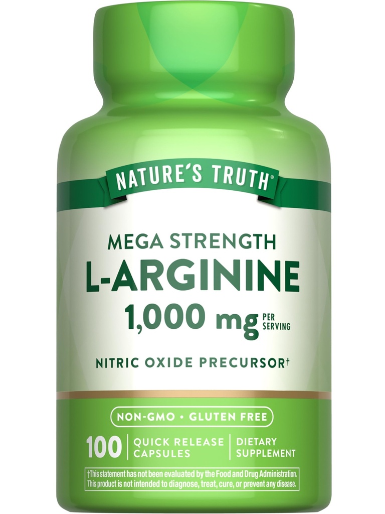 Nature's Truth L-arginiini 1000 mg ... 100 kapselia...