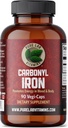 Pure Lab-vitamiinit Carbonyl Iron - 90 Vegan Caps ainutlaatuinen Formulation metallirauta VIT C, Superior Biosability - Ei-kosteuttava, tukee Red Blood Cell Formation Made in Canada