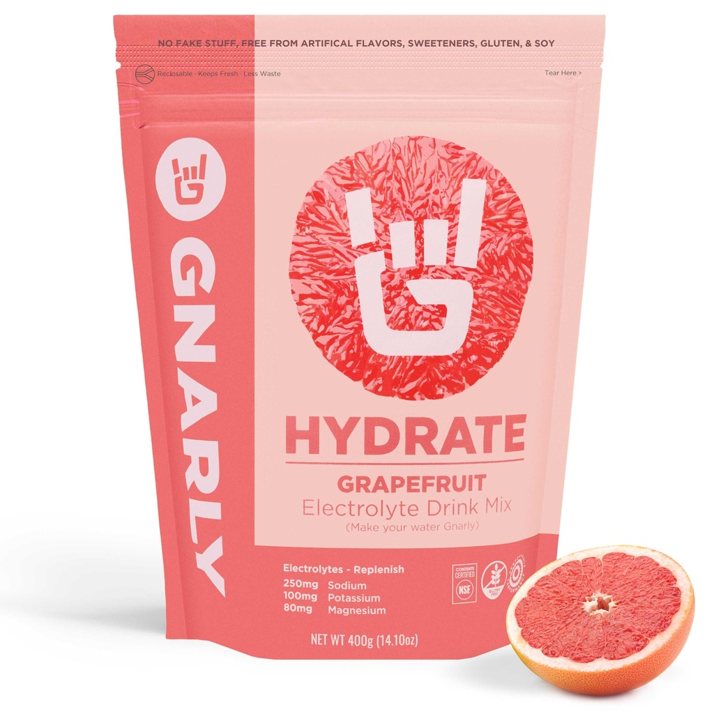 Gnarly Nutrition Hydrate Electrolyte Powder ... Ruby Red Greippi Harjoitus Juoma Mix NSF Sisältö Certified Elektrolyte Solution, Performance & Recovery