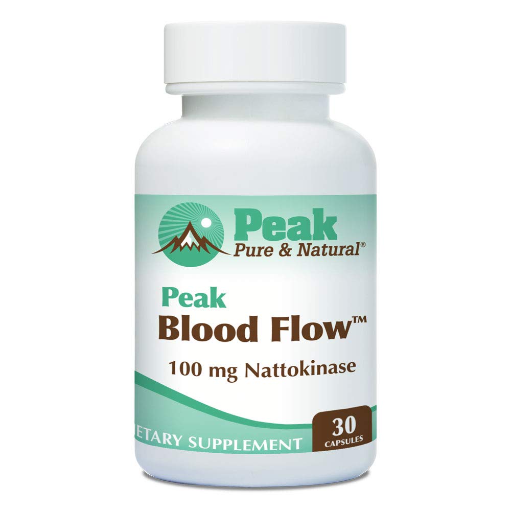 Peak Pure & Natural Peak Veren virtaus - Nattokinaasi täydentää - Terveitä verenkierron täydentää aikuisille 100mg - 30 kapselia