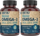 DEVA Vegan DHA-EPA Nutritional Supplement, Non-Fish Derived from Algae, 300 mg Potency, 90 Vegetarian Softgels - 2 pakkaus