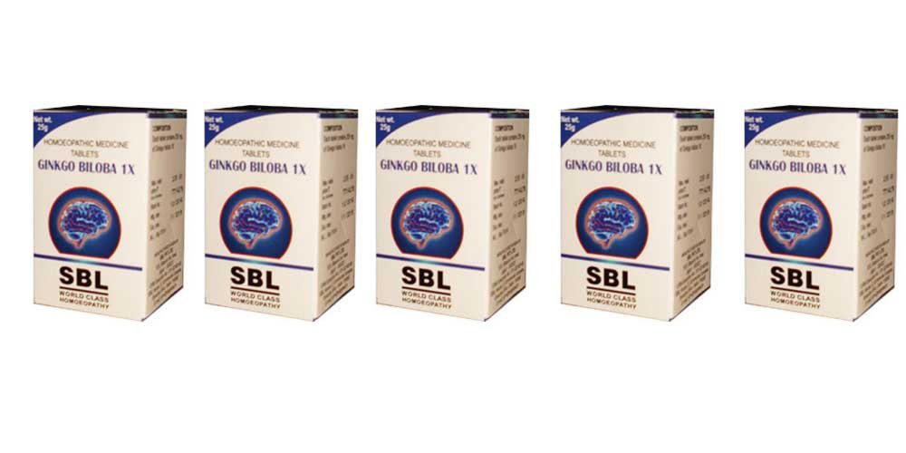 Ginkgo Biloba 1x Tabletit SBL Homeopatia - 25g (pakkaus 5)