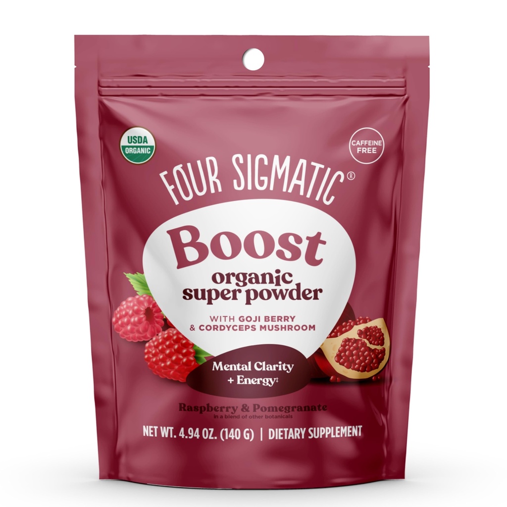 Neljä Sigmatical Perform Super Powder Super hedelmiä ja antioksidantteja punainen vadelma - Can