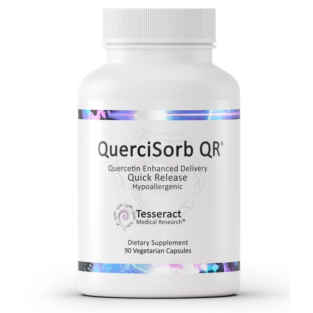 Tesseract Lääketieteellinen tutkimus QuerciSorb QR Immunosupport Supplement, Quick Release Quercetin, tukee Immuunifunktiota ja yleistä terveyttä* Hypoallergenic, 400 mg, 90 kapselia