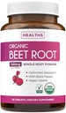 USDA Organic Beet Root Powder (60 tabletter) 1350mg Beets Per Servering med svartpeppar för extra absorption - Super Antioxidant och Nitrat Supplement för atletisk prestanda och Stamina-Inga kapslar
