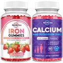 Iron Gummies Supplement för vuxna och barn | Calcium Potassium Magnesium Gummies