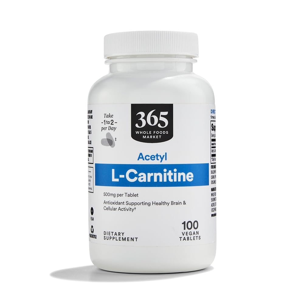 Whole Foods Market, Acetyl L-Carnitine 500mg, 100 t