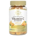 Solgar Vitamin C Gummies för vuxna 1000mg Ultra Potency Vitamin C Immune System Support för kvinnor och män - Tasty Tart Orange smak, Vegan & Gluten-Free Gummy, 2 månaders leverans, 60 portioner, 2g socker
