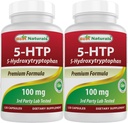 Bästa Naturals 2 Packs 5-HTP (5-hydroxytryptofan) 100 mg 120 kapslar