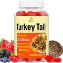 Turkey Tail Mushroom, Turkey Tail (100% Fruiting Body, 40% Beta Glucans) lisätään Mustapippuri, Mushroom Gut, energia, aivot & Immuuni tuki, Mixed Marries Flavor ...