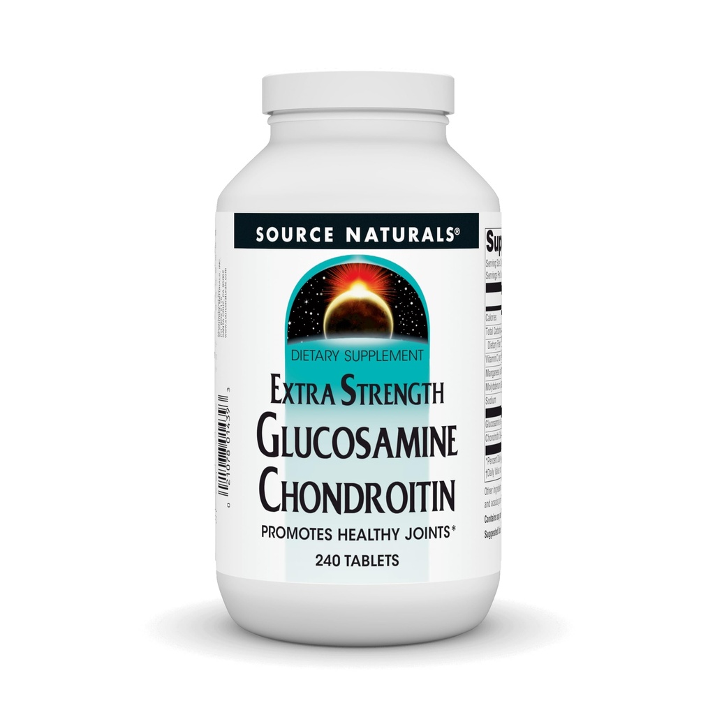 Lähde Naturals Extra Strength Glukosamiini Chondroitin, edistää terveellisiä niveliä*, 240 tablettia