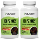 NaturalSlim Helpzymes, Enzyme Complex aikuisille, joilla on bromelaiini, Ox Bile, haima ja betaiini HCL, 100 kapselia, 2 pakkaus