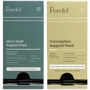 Perel Conception Support Pack & Miesten Multi Support Pack, Prenatal multivitamiini hedelmällisyyteen Wellness & Daily Multivitamiini miesten hyvinvointi, 60 päivittäin pilleriä