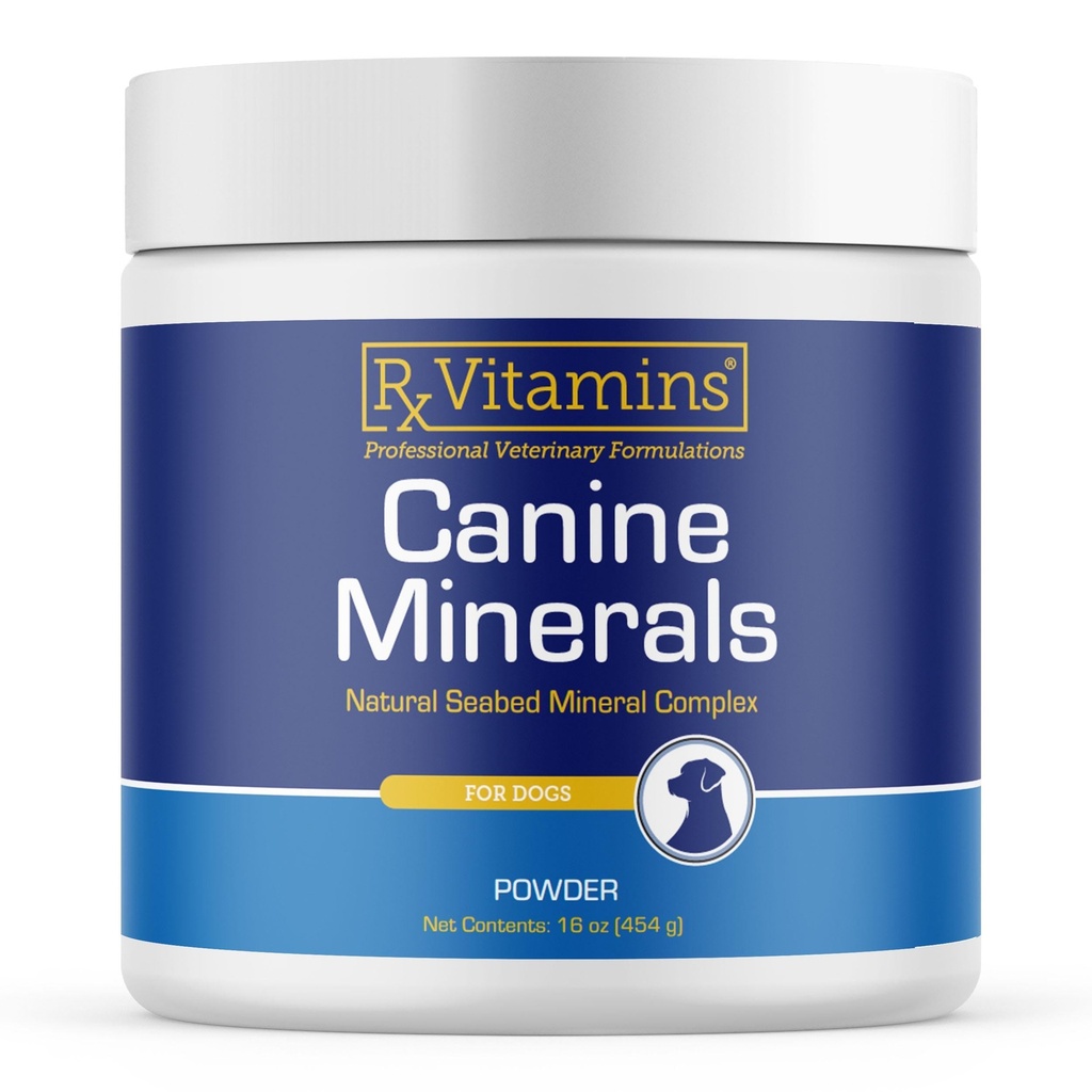 Rx Vitamins Canine Minerals - Essential Minerals for Dogs - Calcium, Magnesium, Järntillskott, Bone och Joint Supplement för K9, Immune Support - 16oz
