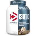 Dymatize ISO100 Whey Protein Powder Isolate, Cookies & Cream, 25g Protein, 5 pund, 5,5 g BCAA, mindre än 120 Cal., Gluten Free, 1g Fat, 1g Sugar, 2g Carb (74 portioner)