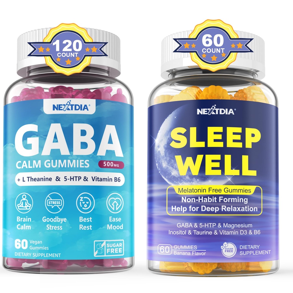 GABA Gummies, Melatonin vapaa luonnollinen uni Gummies