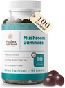 Sienen täydentää Gummies- puhdas uute Multi sieniä täydentää- Chaga, Reishi, Cordyceps & Lion's Mane - 50 päivän toimitus purukumit (100 kpl)