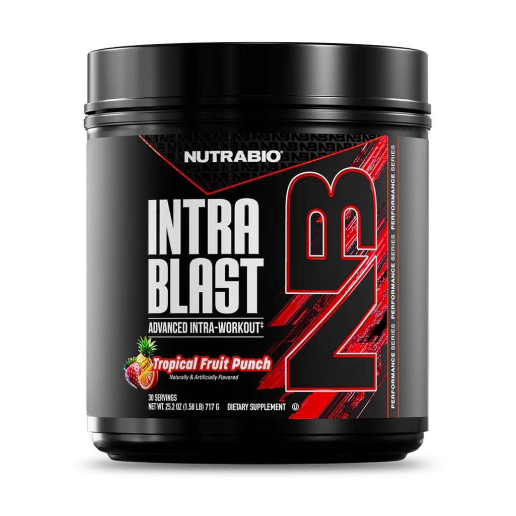 NutraBio Intra Bcaa Powder Aminohappolisä, Elektrolyytti ja nesteytys Blend, Intra, Pre harjoitus ja lihasten Recovery, 20g Eaa Aminohapot Powder, 5g Glutamiini-trooppiset hedelmät Punch, 30 tarjoilu