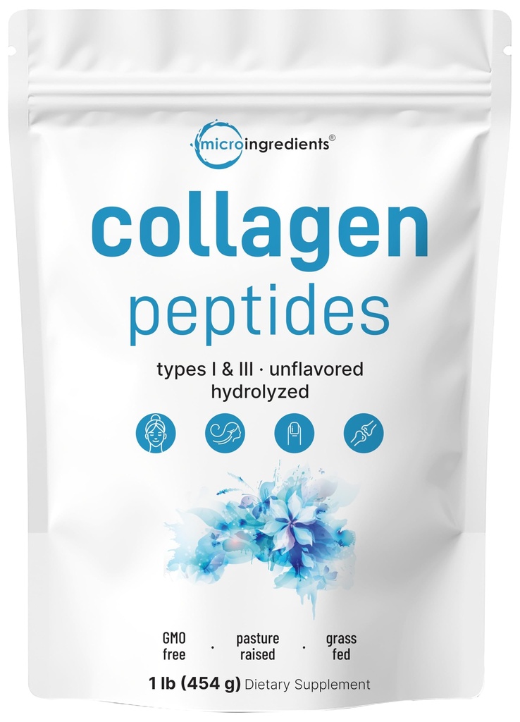 Micro Ingredients Naudan kollageenin Peptides Powder, 1lb 