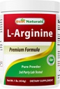 Best Naturals L-arginiinijauhe 1 punta - Pure Pharmaceutical Grade Free Form - Paras Aminohappoa Arginiini täydentää naisille ja mies - Edistää verenkiertoa ja tukee sydän-ja verisuoniterveys