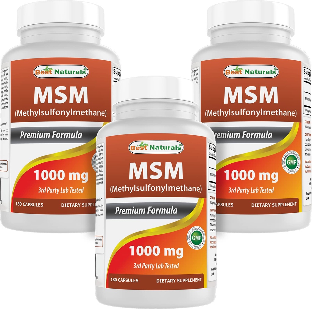 Best Naturals MSM 1000 mg 180 kapselia (180 kpl)