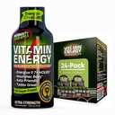 Vitamiini Energy Treout+ Extra Strength Energy Shot Sour Apple 24 Pack, 260 mg Natural Comfeine, Pre-Workout, B-vitamins, Minerals, Endurance & Performance, Zero Sugar, Gluteeniton, Vegan, 1,93 fl oz