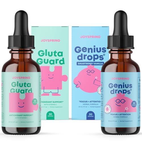JoySpring Glutatione Liquid ja Genius Drops Smartberry Vanilla lapsille