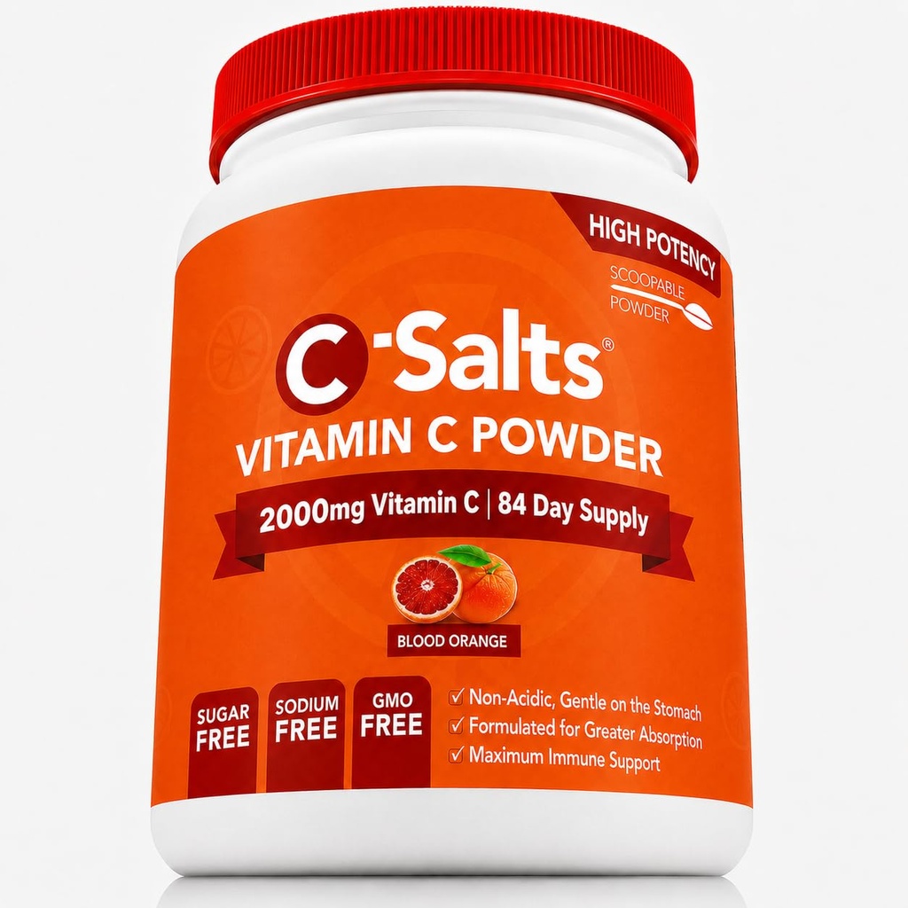C-paltit C-vitamiinia Powder täydennysosa - 100% Pure suuri annos puskuroitu C-vitamiinia jauhe immuuni tukea - Luomu, sokeriton, vegaaninen, ei-GMO, vatsa-ystävällinen, veren Orange 8oz