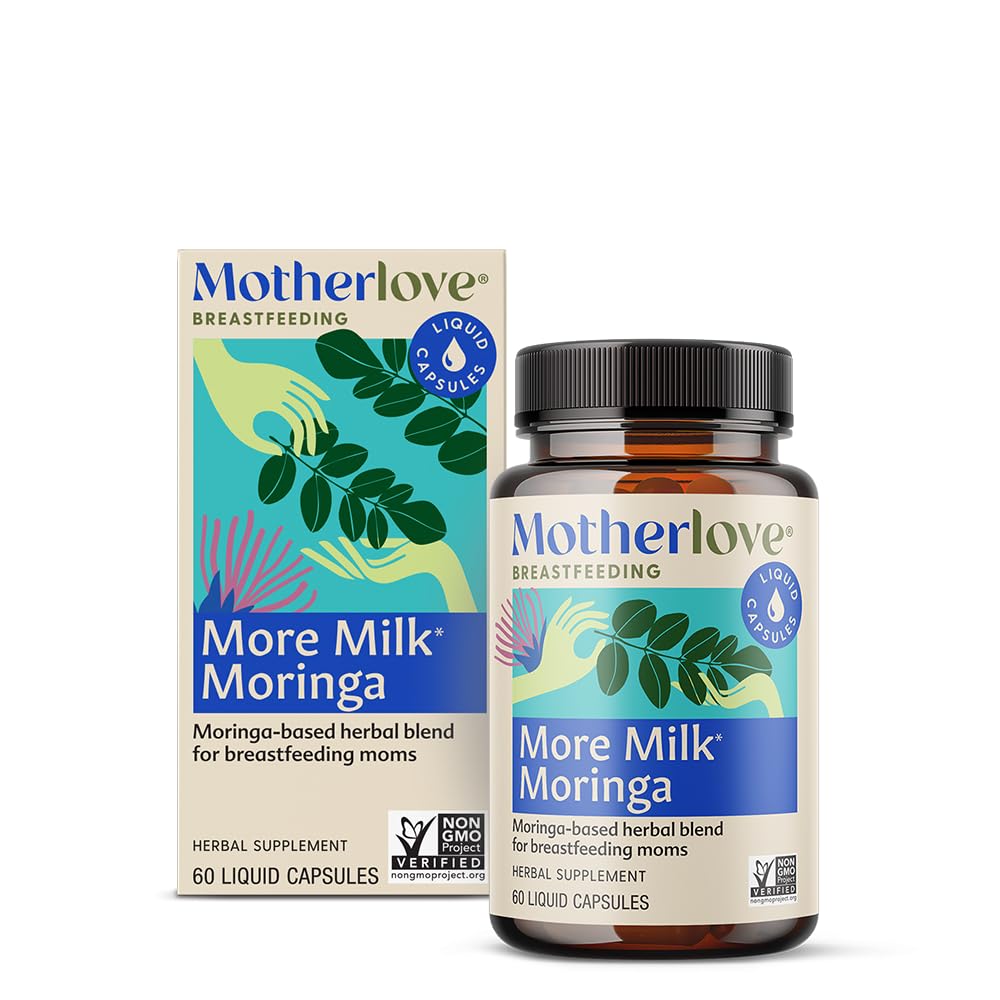 Motherlove lisää maitoa Moringa (60 nestekorkkia) Moringa-Based Imetys täydentää tukea rintojen maitoa.